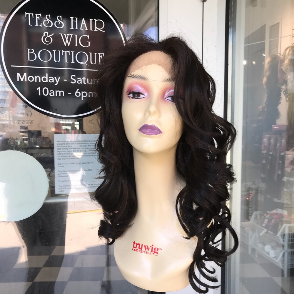 Wig Off black Lacefront Long Curly Wig